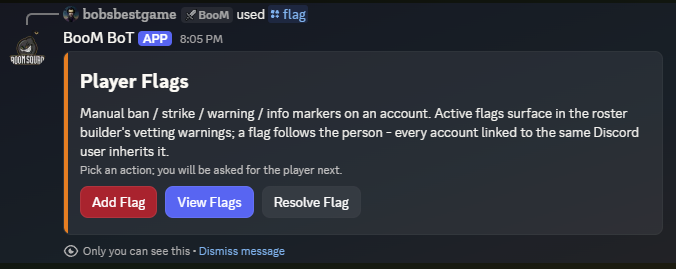 The flag dashboard